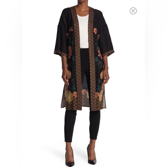 DR2 BY DANIEL RAINN Floral Border Print Duster - Picture 10 of 11